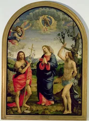 Die Jungfrau mit den Heiligen Sebastian und Johannes dem Täufer